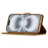 Lc.Imeeke iPhone 17 Etui med Kortlomme Standerfunktion Lysebrun