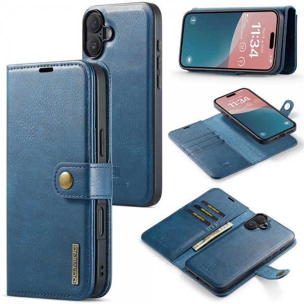 Dg.Ming iPhone 17 Etui med Aftageligt Cover Blå