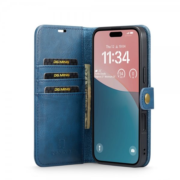 Dg.Ming iPhone 17 Etui med Aftageligt Cover Blå