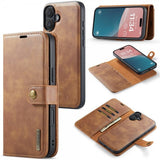 Dg.Ming iPhone 17 Etui med Aftageligt Cover Brun