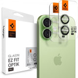 Spigen iPhone 17 Kamerabeskyttelse GLAS.tR EZ Fit Optik Pro 2-pak Grøn