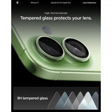 Spigen iPhone 17 Kamerabeskyttelse GLAS.tR EZ Fit Optik Pro 2-pak Grøn