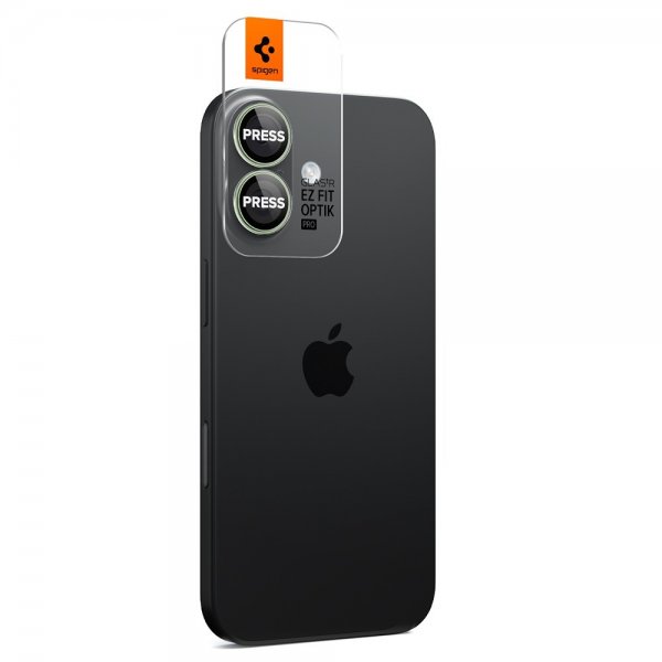 Spigen iPhone 17 Kamerabeskyttelse GLAS.tR EZ Fit Optik Pro 2-pak Grøn