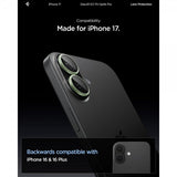 Spigen iPhone 17 Kamerabeskyttelse GLAS.tR EZ Fit Optik Pro 2-pak Grøn