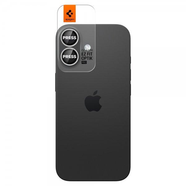 Spigen iPhone 17 Kamerabeskyttelse GLAS.tR EZ Fit Optik Pro 2-pak Sølv