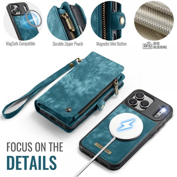 CaseMe iPhone 17 Pro Etui 008 Series Aftageligt Cover Blå