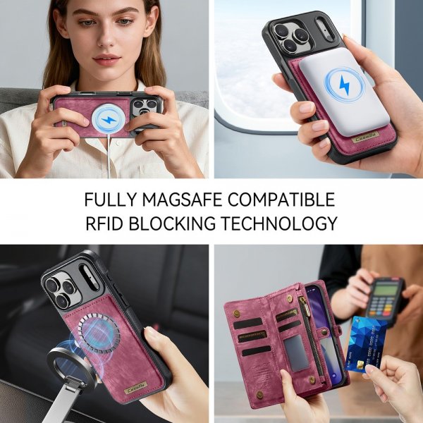 CaseMe iPhone 17 Pro Etui 008 Series Aftageligt Cover Rød