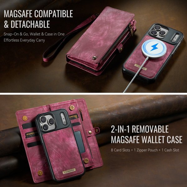 CaseMe iPhone 17 Pro Etui 008 Series Aftageligt Cover Rød