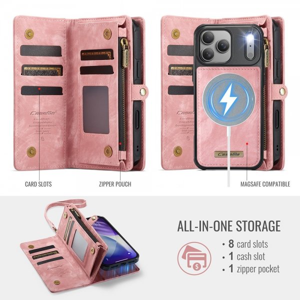 CaseMe iPhone 17 Pro Etui 008 Series Aftageligt Cover Rosa