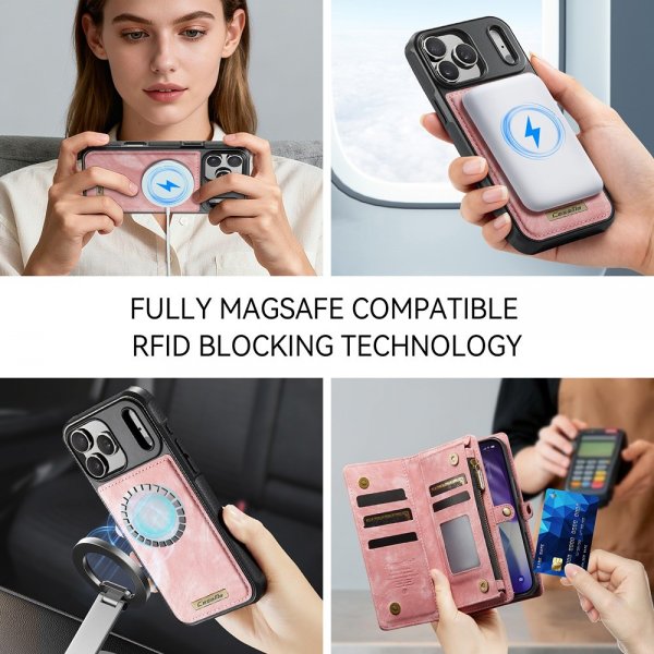 CaseMe iPhone 17 Pro Etui 008 Series Aftageligt Cover Rosa
