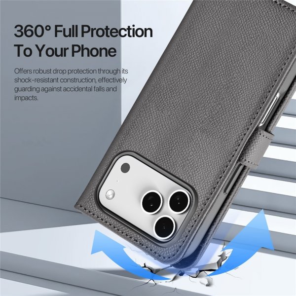 Dux Ducis iPhone 17 Pro Etui 2-i-1 Lawa Series MagSafe Grå