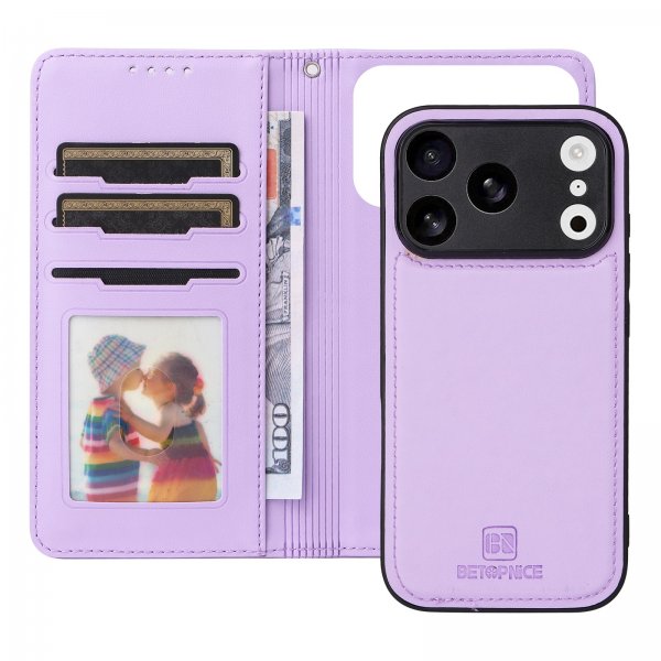 Betopnice iPhone 17 Pro Etui med Aftageligt Cover 005 Lilla