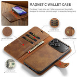 Dg.Ming iPhone 17 Pro Etui med Aftageligt Cover Brun