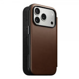 Nomad iPhone 17 Pro Etui Modern Læder Folio Brun