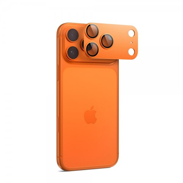 Spigen iPhone 17 Pro Kamerabeskyttelsesglas.tR EZ Fit Optik Pro XL Orange