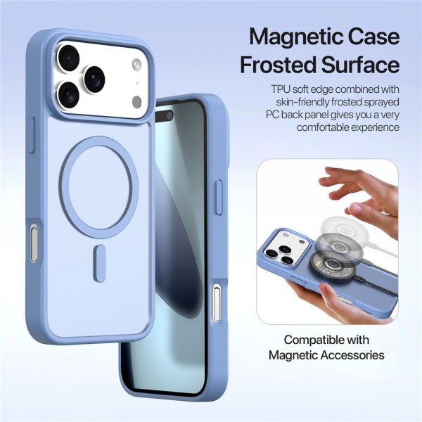 Dux Ducis iPhone 17 Pro Max Cover 2-i-1 Lawa Series MagSafe Blå