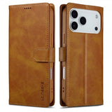 Lc.Imeeke iPhone 17 Pro Max Cover med Kortlomme Stativfunktion Lysebrun