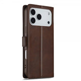 Lc.Imeeke iPhone 17 Pro Max Cover med Kortlomme og Stativfunktion Mørkebrun