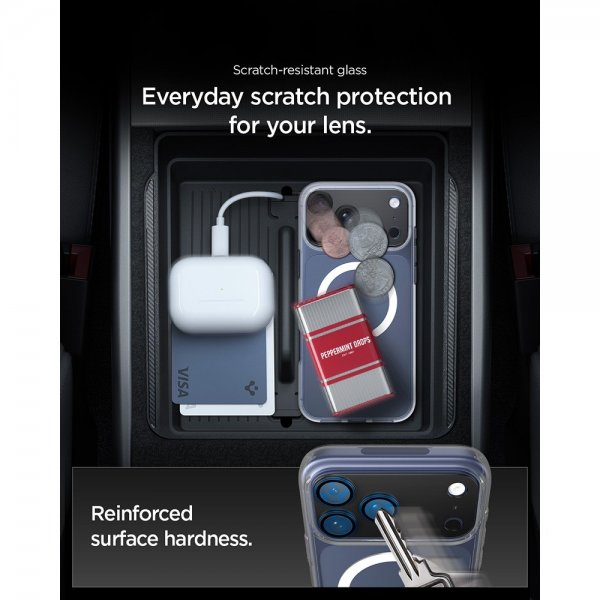Spigen iPhone 17 Pro Max Kamerabeskytter Glas.tR EZ Fit Optik Pro XL Sort