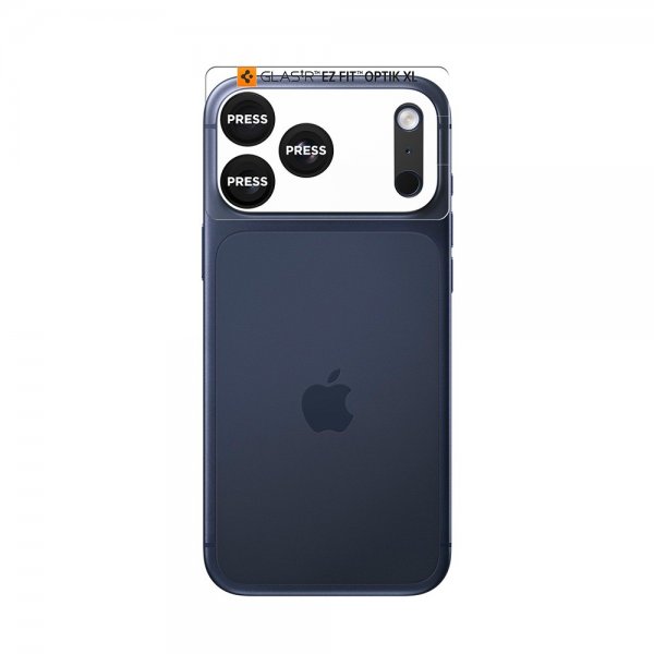 Spigen iPhone 17 Pro Max Kamerabeskytter Glas.tR EZ Fit Optik Pro XL Sort