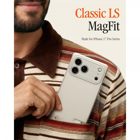 Spigen iPhone 17 Pro Max Cover Classic LS MagFit Stone