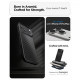 Spigen iPhone 17 Pro Max Cover Enzo Aramid T MagFit Sort