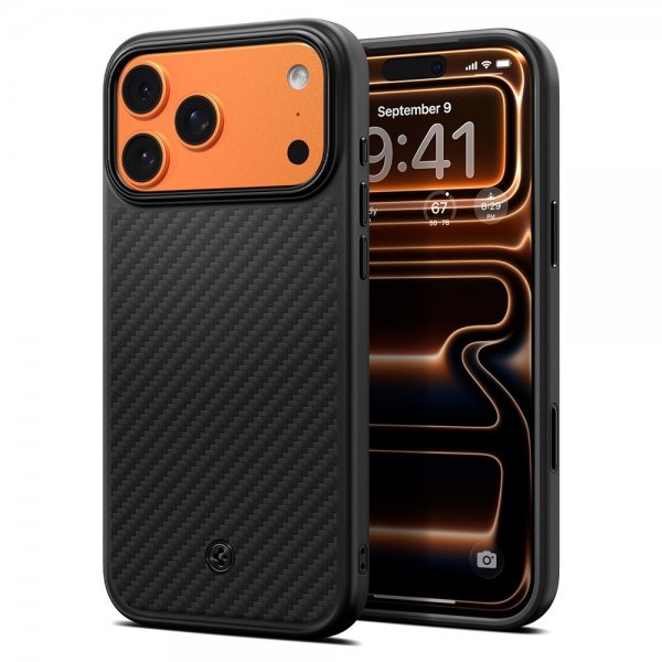 Spigen iPhone 17 Pro Max Cover Enzo Aramid T MagFit Sort