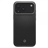 Spigen iPhone 17 Pro Max Cover Enzo Aramid T MagFit Sort Sølv