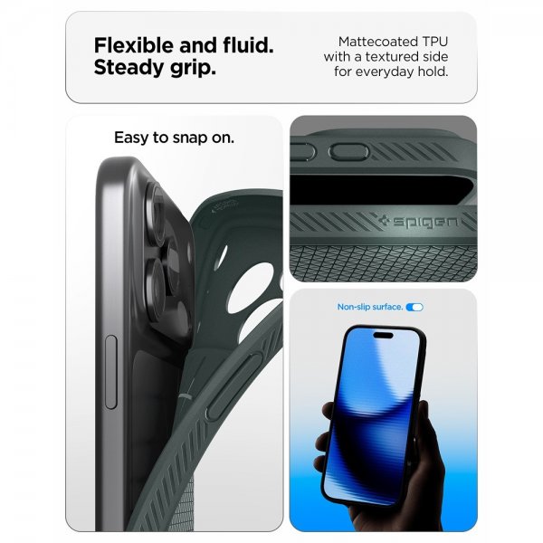 Spigen iPhone 17 Pro Max Cover Liquid Air Abyss Green