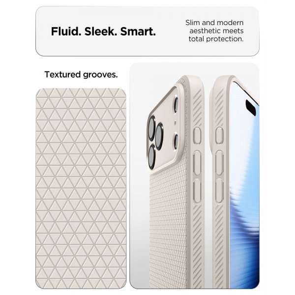 Spigen iPhone 17 Pro Max Cover Liquid Air Natural Titanium