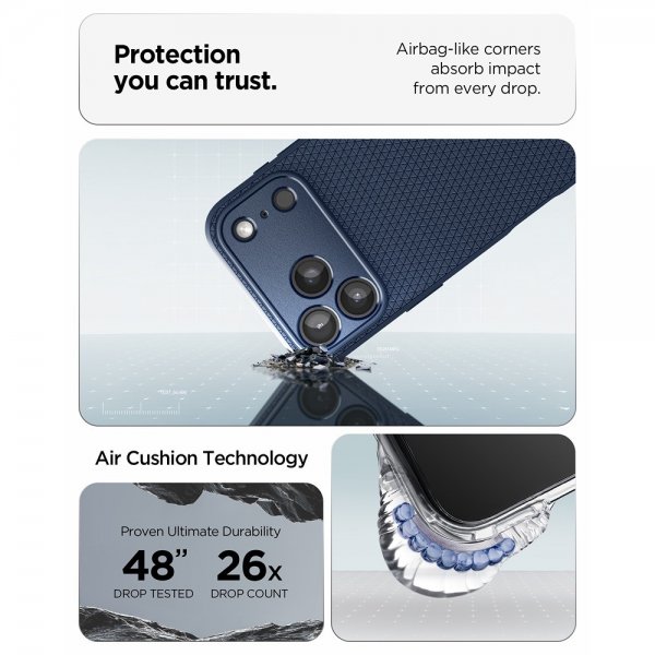 Spigen iPhone 17 Pro Max Cover Liquid Air Navy Blue