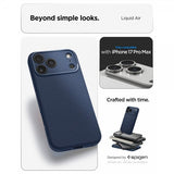 Spigen iPhone 17 Pro Max Cover Liquid Air Navy Blue