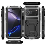 R-JUST iPhone 17 Pro Max Cover Metal Stødsikkert Sort