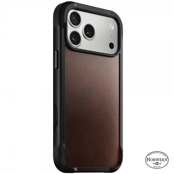 Nomad iPhone 17 Pro Max Cover Robust lædercover Horween Rustic Brown