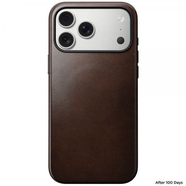 Nomad iPhone 17 Pro Max Cover Modern Leather Case Horween Rustic Brown