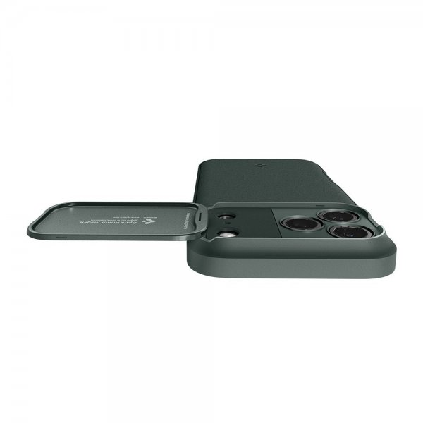 Spigen iPhone 17 Pro Max Cover Optik Armor MagFit Abyss Green