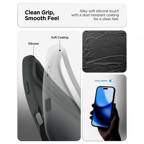 Spigen iPhone 17 Pro Max Cover Silicone Fit MagFit Abyss Green