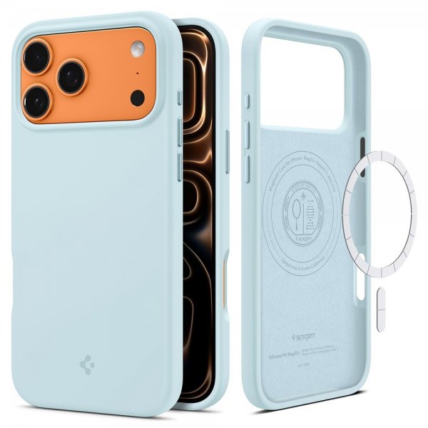 Spigen iPhone 17 Pro Max Cover Silicone Fit MagFit Mute Blue