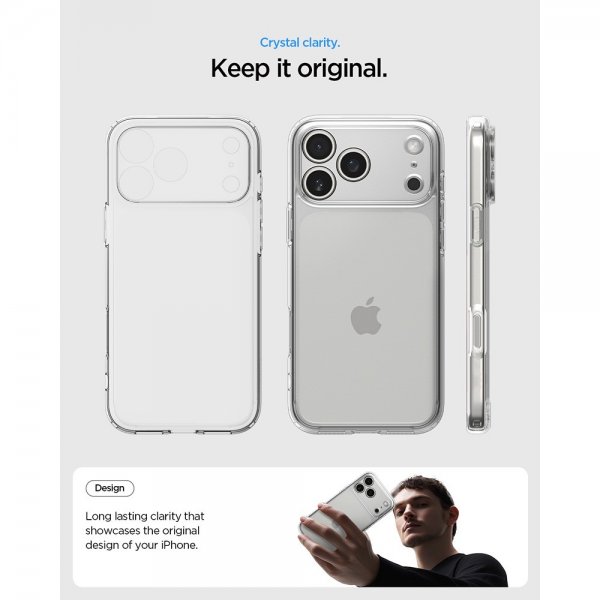 Spigen iPhone 17 Pro Max Cover Ultra Hybrid Krystalklar