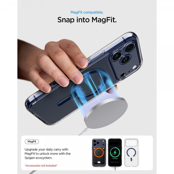 Spigen iPhone 17 Pro Max Cover Ultra Hybrid MagFit Clear Deep Blue