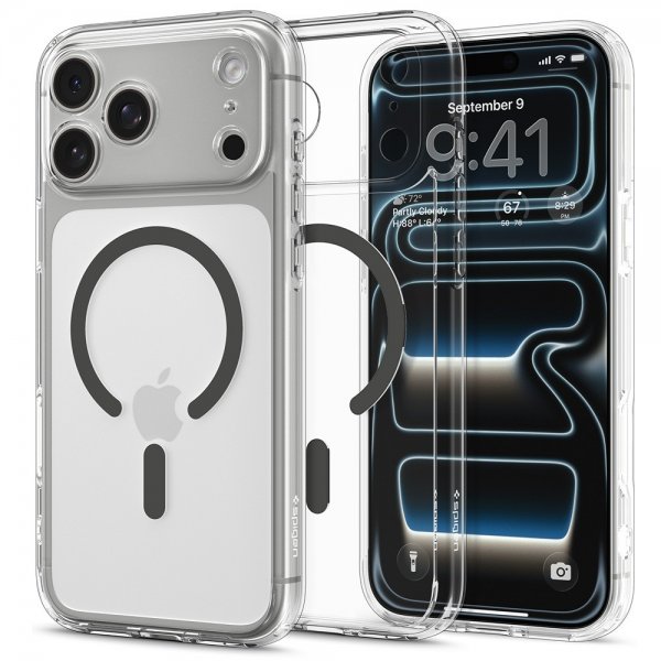 Spigen iPhone 17 Pro Max Cover Ultra Hybrid MagFit Clear Graphite
