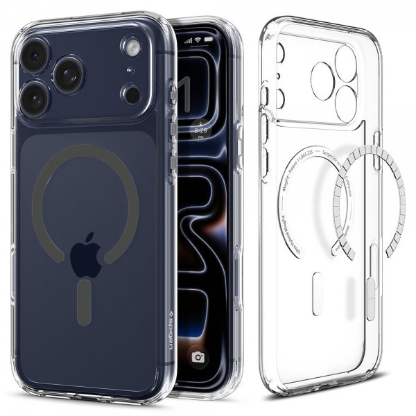 Spigen iPhone 17 Pro Max Cover Ultra Hybrid MagFit Clear Graphite