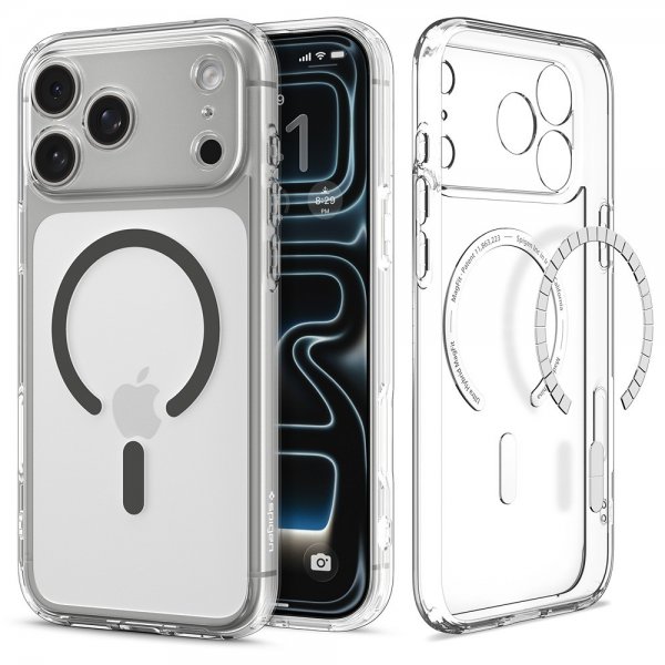 Spigen iPhone 17 Pro Max Cover Ultra Hybrid MagFit Clear Graphite