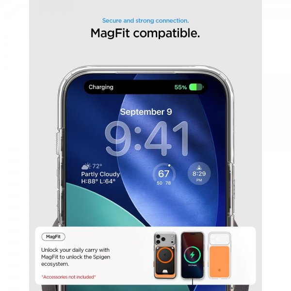 Spigen iPhone 17 Pro Max Cover Ultra Hybrid T MagFit Glossy Orange