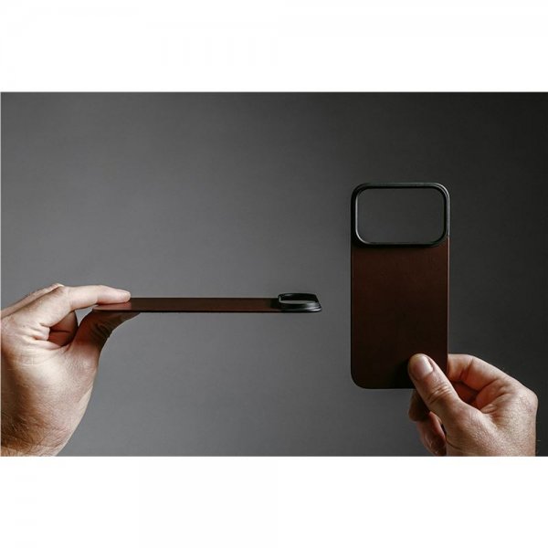 Nomad iPhone 17 Pro Max Skin Mag Læder Bagside Rustic Brown