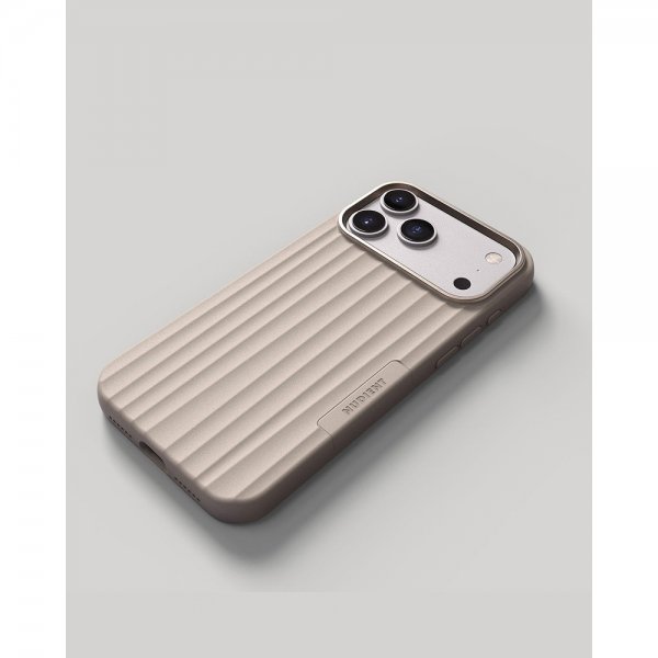 Nudient iPhone 17 Pro Cover Bold Case MagSafe Linen Beige