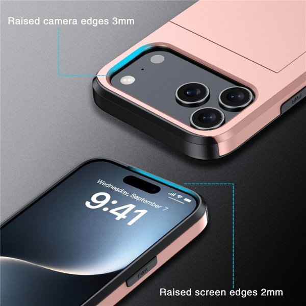iPhone 17 Pro Cover Card Slide Rosaguld