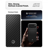 Spigen iPhone 17 Pro Cover Enzo Aramid T MagFit Sort Sølv