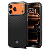 Spigen iPhone 17 Pro Cover Enzo Aramid T MagFit Sort Sølv