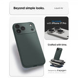 Spigen iPhone 17 Pro Cover Liquid Air Abyss Green